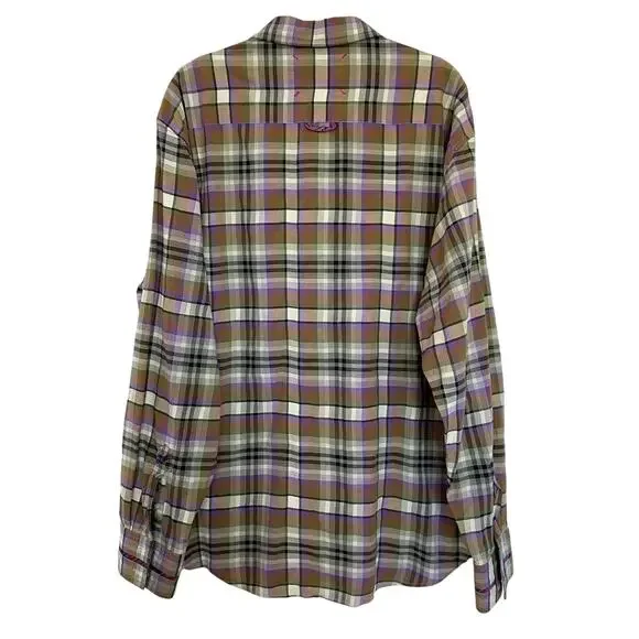 Robert Graham Freshly Laundered Shirt Men XXL Purple Plaid Embroidered Button Up - Picture 3 of 12